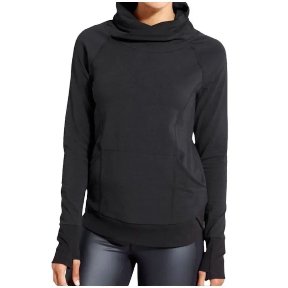 ✨Athleta French Terry Track Pullover Slouchy Cowl Neck Sz M Sweatshirt✨